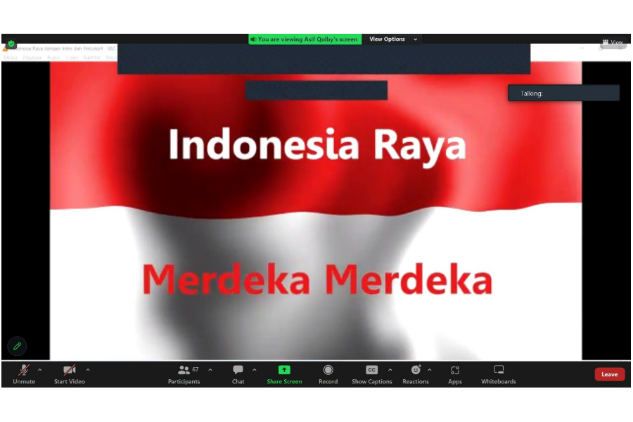 pemutaran lagu Indonesia Raya